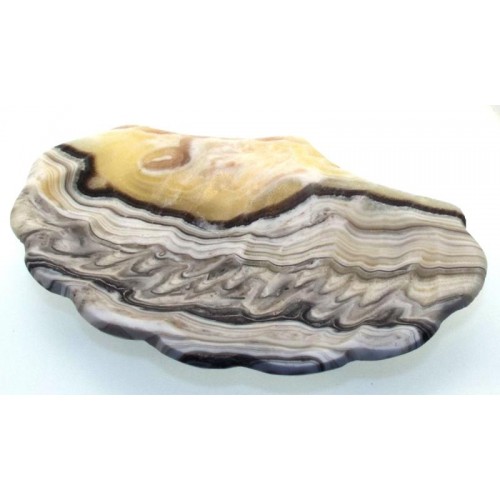 Mexican Onyx Scalloped Altar Dish 07